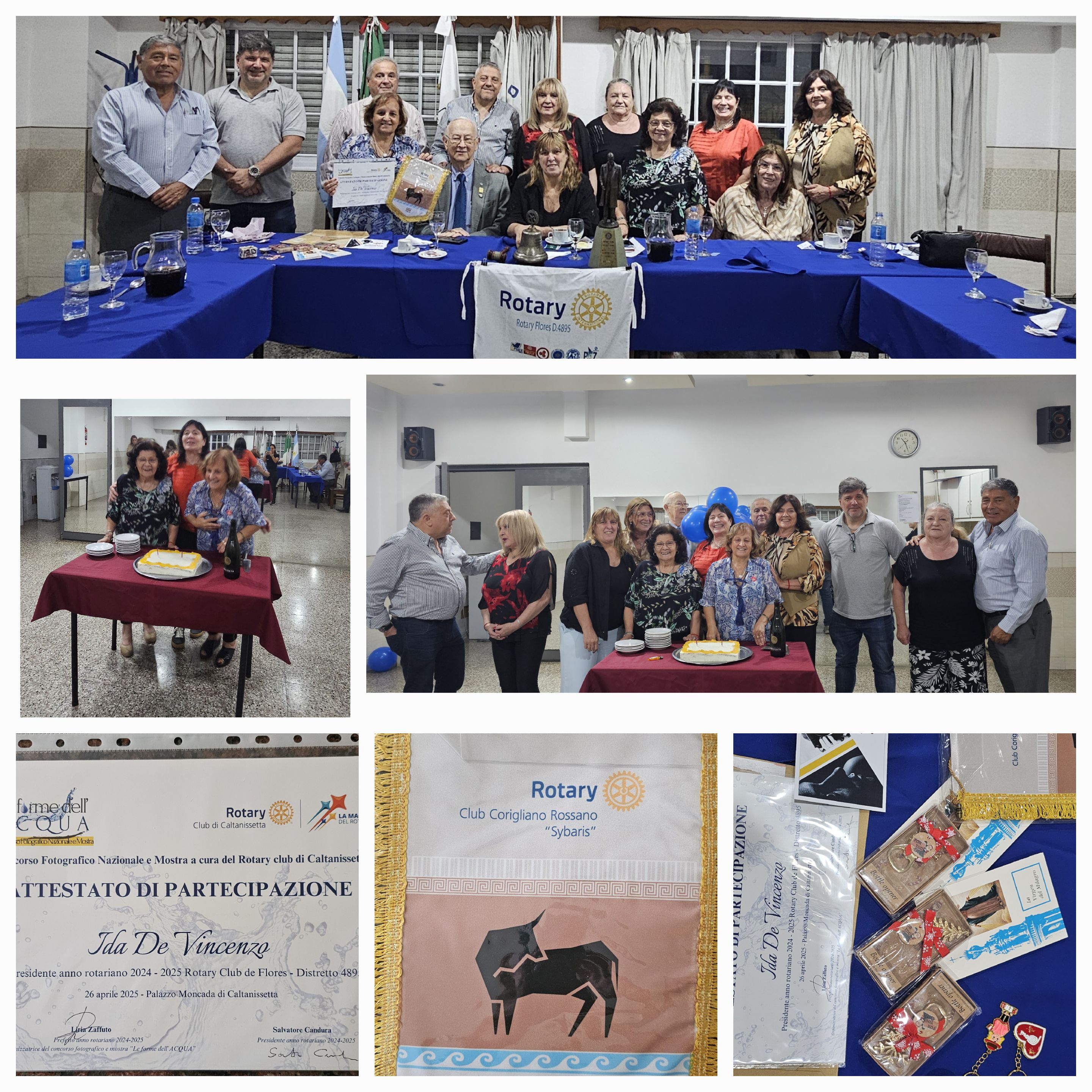 Festejos por el aniversario de Rotary con el Club Corigiliano Rossano de Italia